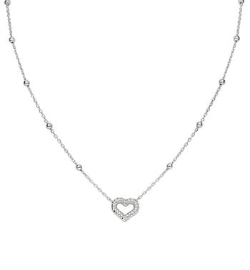 Amen Romantický stříbrný náhrdelník se srdíčkem Cuddles CLGOCUB3