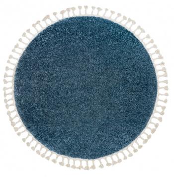 Dywany Łuszczów Kusový koberec Berber 9000 blue kruh - 160x160 (průměr) kruh cm Modrá