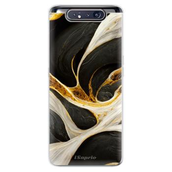 Odolné silikonové pouzdro iSaprio - Black and Gold - Samsung Galaxy A80