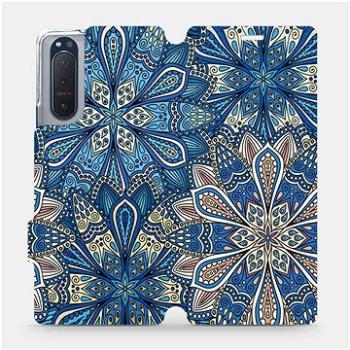 Flipové pouzdro na mobil Sony Xperia 5 II - V108P Modré mandala květy (5903516399574)