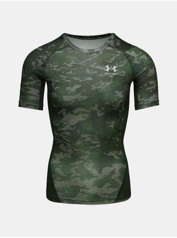 Tričko Under Armour UA HG Armour Camo Comp SS - Zelená