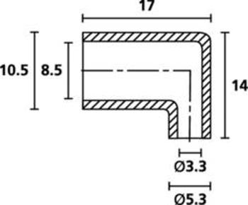 Zahnutá průchodka HellermannTyton HV4821 PVC-FR NA 2000, průměr svorky (max.) 5.3 mm, PVC, transparentní, 1 ks