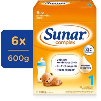 Sunar Complex 1 Počáteční kojenecké mléko 6× 600 g (8592084416591)
