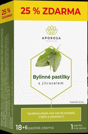 Aporosa Bylinné pastilky s jitrocelem 24 pastilek