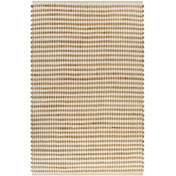 Ručně tkaný kusový koberec z juty 120×180 cm přírodní a bílý (133213)