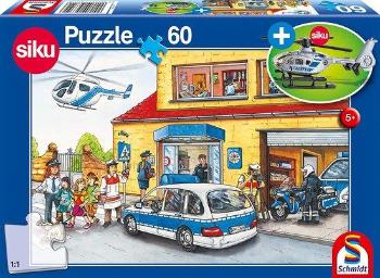 SCHMIDT Puzzle Policie 60 dílků + model SIKU