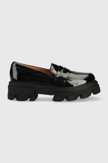 Kožené mokasíny Charles Footwear Mey dámské, černá barva, na platformě, Mey.Loafer.Basic