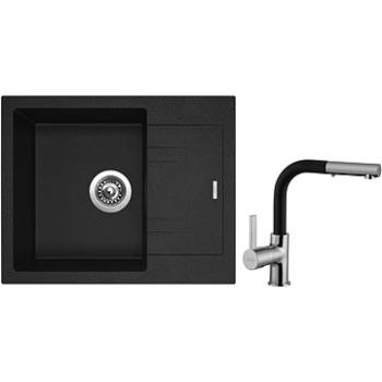 SINKS LINEA 600 N Granblack + SINKS ENIGMA S GR (LI60030NENSGR30)