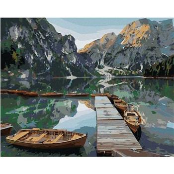 Malování podle čísel - Loďky na horském jezeře (HRAbz33173nad)