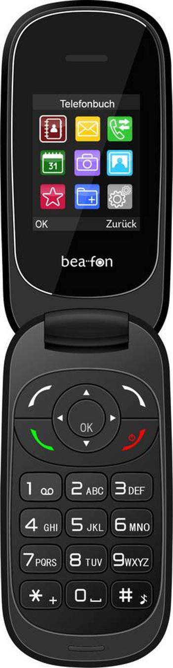 Beafon C220 mobilní telefon - véčko černá, lakovaná černá