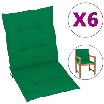 Podušky na zahradní židle 6 ks zelené 100 x 50 x 4 cm (314136)
