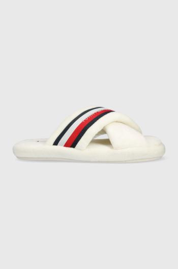 Pantofle Tommy Hilfiger Comfy Home Slippers With Straps béžová barva