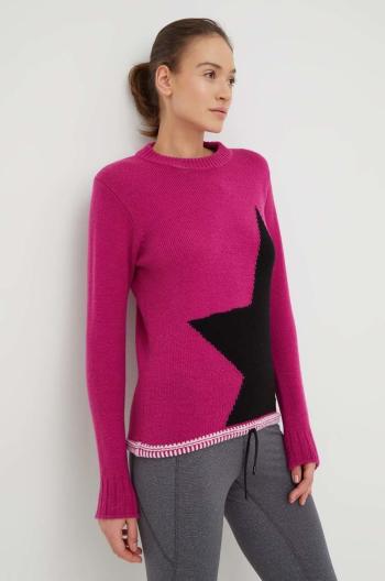 Vlněný svetr Newland dámský, růžová barva