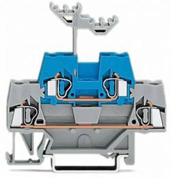 Dvojitá průchodková svorka WAGO 280-533, pružinová svorka, 5 mm, šedá, modrá, 50 ks