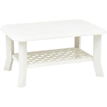 Konferenční stolek bílý 90x60x46 cm plast (48793)