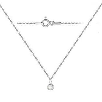 NUBIS® Stříbrný náhrdelník s kamínkem Crystals from Swarovski® Crystal - NB-0300-CR