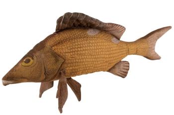 Hnědý polštář ryba Fish Paul - 93*28*40 cm 3021