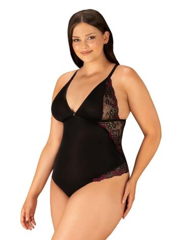 Jemné body Vanessme teddy 2XL/3XL - Obsessive Černá 2XL/3XL