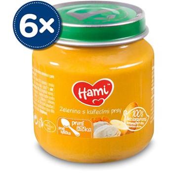 Hami První lžička Zelenina s kuřecími prsy 6× 125 g (5900852009310)