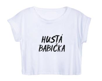 Dámské tričko Organic Crop Top Hustá babička