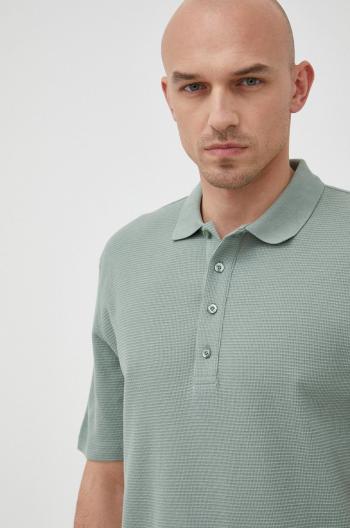 Bavlněné polo tričko Sisley zelená barva
