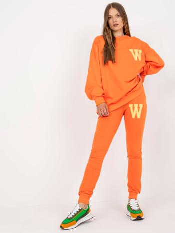 ORANŽOVÁ TEPLÁKOVÁ SOUPRAVA BEZ KAPUCE -FA-KMPL-7893.67-ORANGE Velikost: L/XL