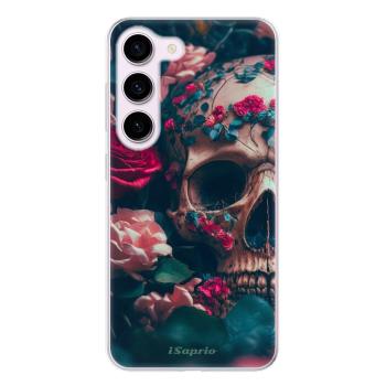 Odolné silikonové pouzdro iSaprio - Skull in Roses - Samsung Galaxy S23 5G