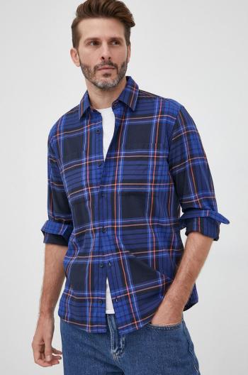 Košile s.Oliver pánská, tmavomodrá barva, regular, s klasickým límcem