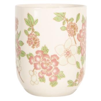 Porcelánový kalíšek na čaj se sakurou - ∅ 6*8 cm / 0,1L 6CEMU0079