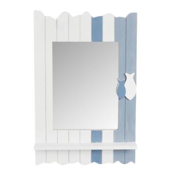 Nástěnné dřevěné zrcadlo FISH - 35*5*53 cm 83500