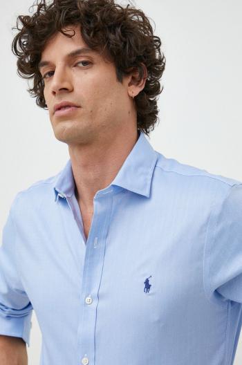 Bavlněné tričko Polo Ralph Lauren slim, s klasickým límcem