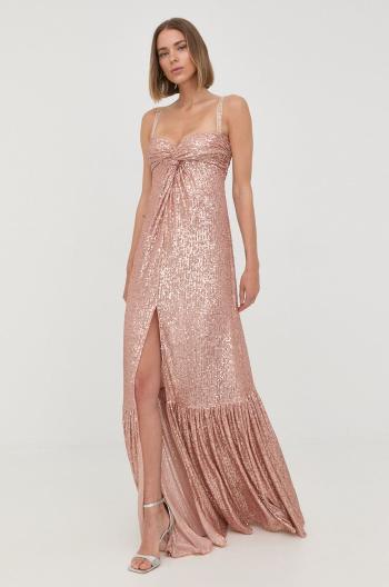 Šaty Elisabetta Franchi růžová barva, maxi