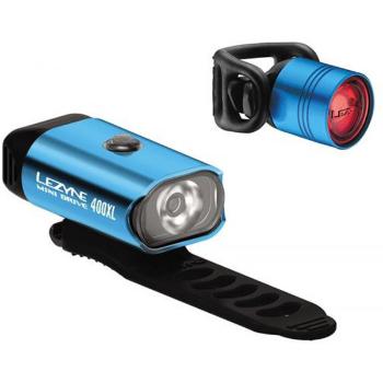 Lezyne MINI DRIVE 400 / FEMTO DRIVE PAIR Set světel, modrá, velikost