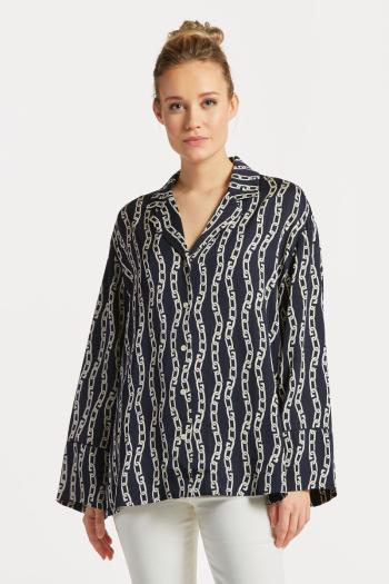 KOŠILE GANT RELAXED CHAIN PRINT PYJAMA SHIRT modrá 42