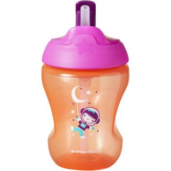 Tommee Tippee Straw Cup 7m+ hrnek s brčkem Pink 230 ml