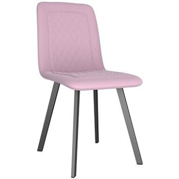 Jídelní židle 2 ks růžové samet (282571)