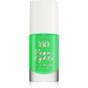 MUA Makeup Academy Neon Lights neonový lak na nehty odstín Acid Lime 8 ml