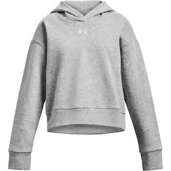 Under Armour RIVAL FLEECE CROP HOODIE Dívčí mikina, šedá, velikost