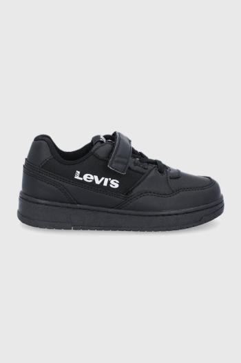 Dětské boty Levi's černá barva