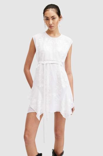 Šaty AllSaints AUDRINA EMB DRESS bílá barva, mini, W179DA