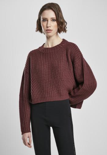 Urban Classics Ladies Wide Oversize Sweater cherry - S