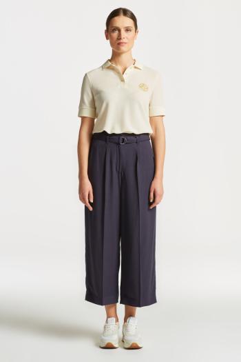 KALHOTY GANT WIDE CROPPED BELTED PANTS modrá 42