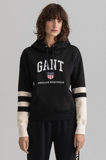 MIKINA GANT D2. RETRO SHIELD HOODIE černá XS