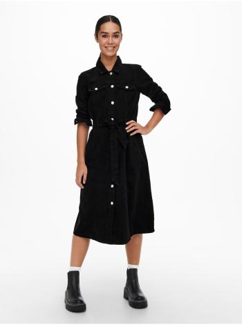 Černé dámské džínové košilové šaty Jacqueline de Yong Sansa