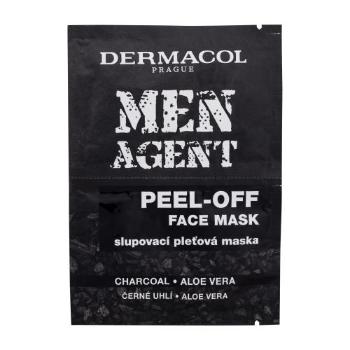 Dermacol Men Agent Peel-Off  Face Mask pleťová maska pleťová maska 2 x 7,5 ml pro muže na problematickou pleť s akné