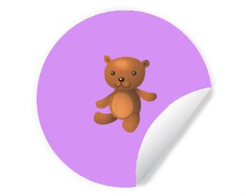Samolepky kruh Medvídek Teddy