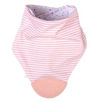 Saro Baby oboustranný slintáček s kousátkem Pink (SB165421)