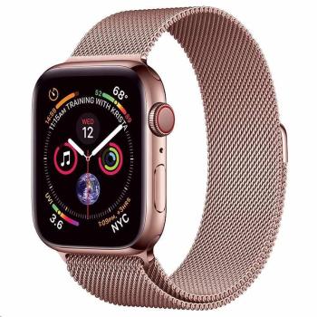 COTECi ocelový magnetický řemínek pro Apple Watch 42 / 44mm růžově-zlatý