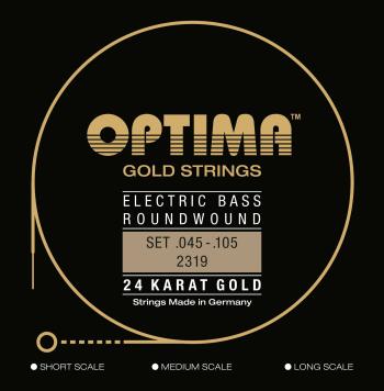 Optima 2319.M 24K Gold Strings Medium Scale Medium Light Struny pro baskytaru