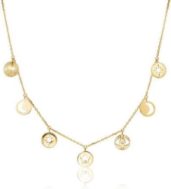 Brosway Pozlacený náhrdelník s krystaly Chant BAH02